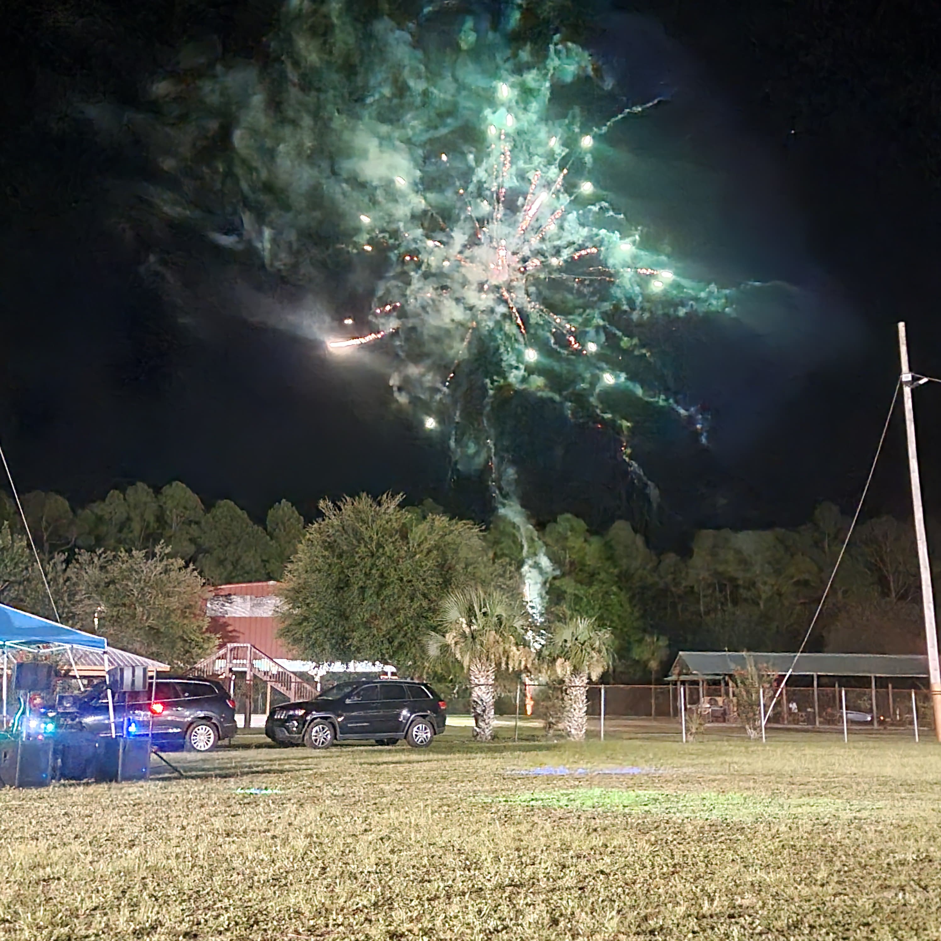 Fireworks over North Port St. Joe on Juneteenth night