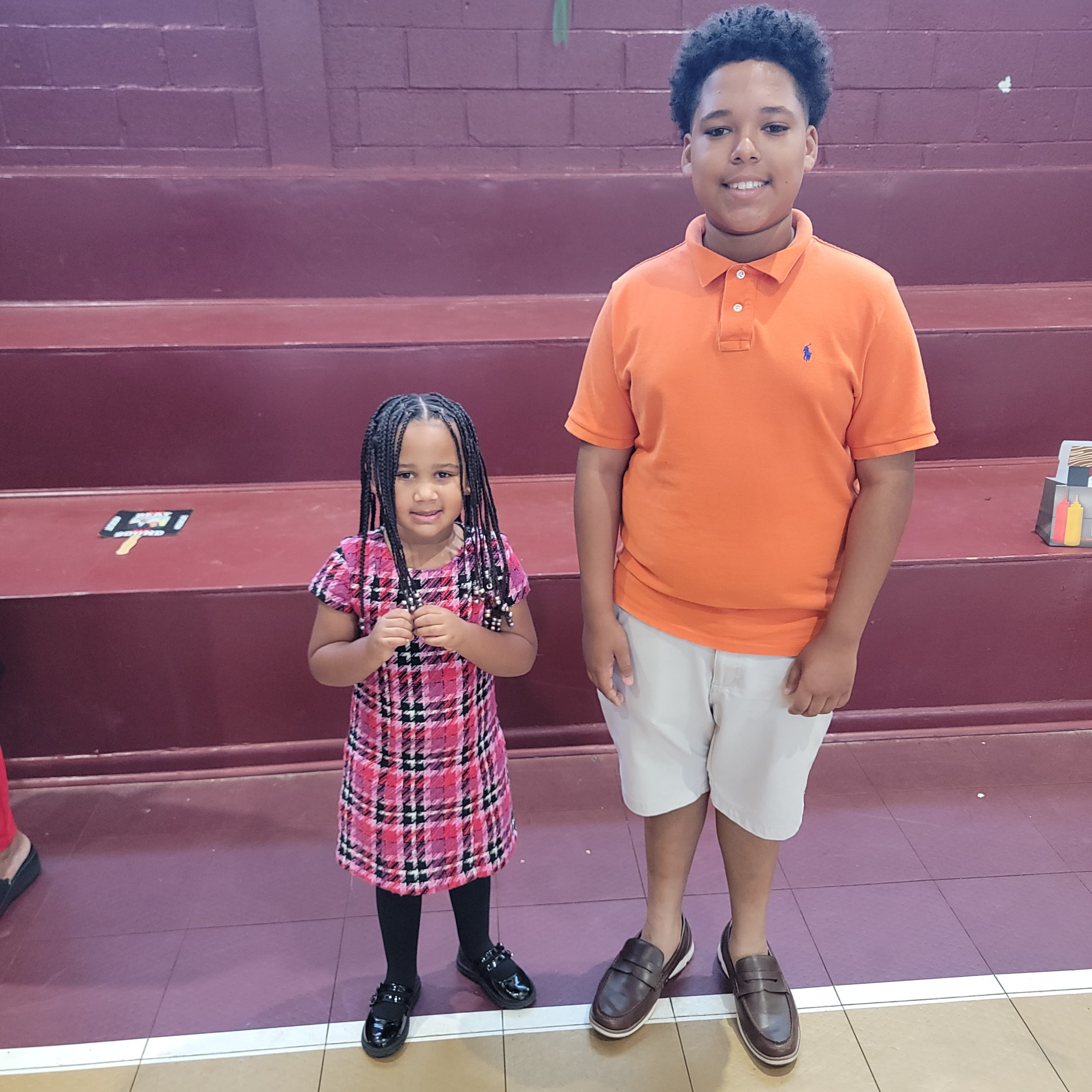 Two children dressed up at the Juneteenth celebration at Washington High School